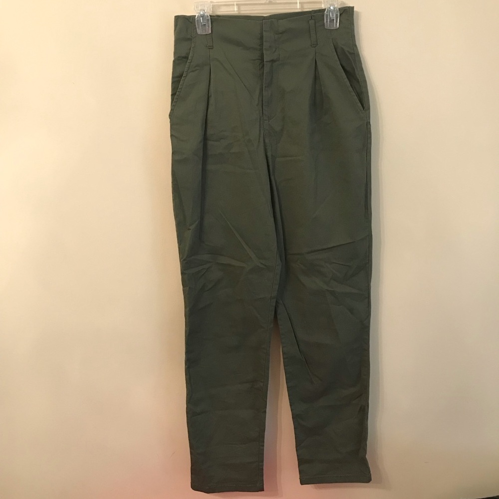 H&M L.O.G.G. Olive Green High Waist Pant